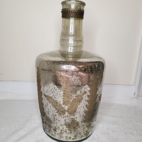 Large mercury glass jug bottle - Picture 2 of 8